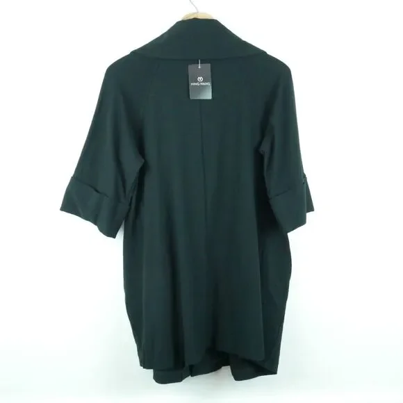 Ming Wang Small Jacket Black Cocoon Lagenlook Artsy Minimal Lagom Modern - Picture 9 of 11